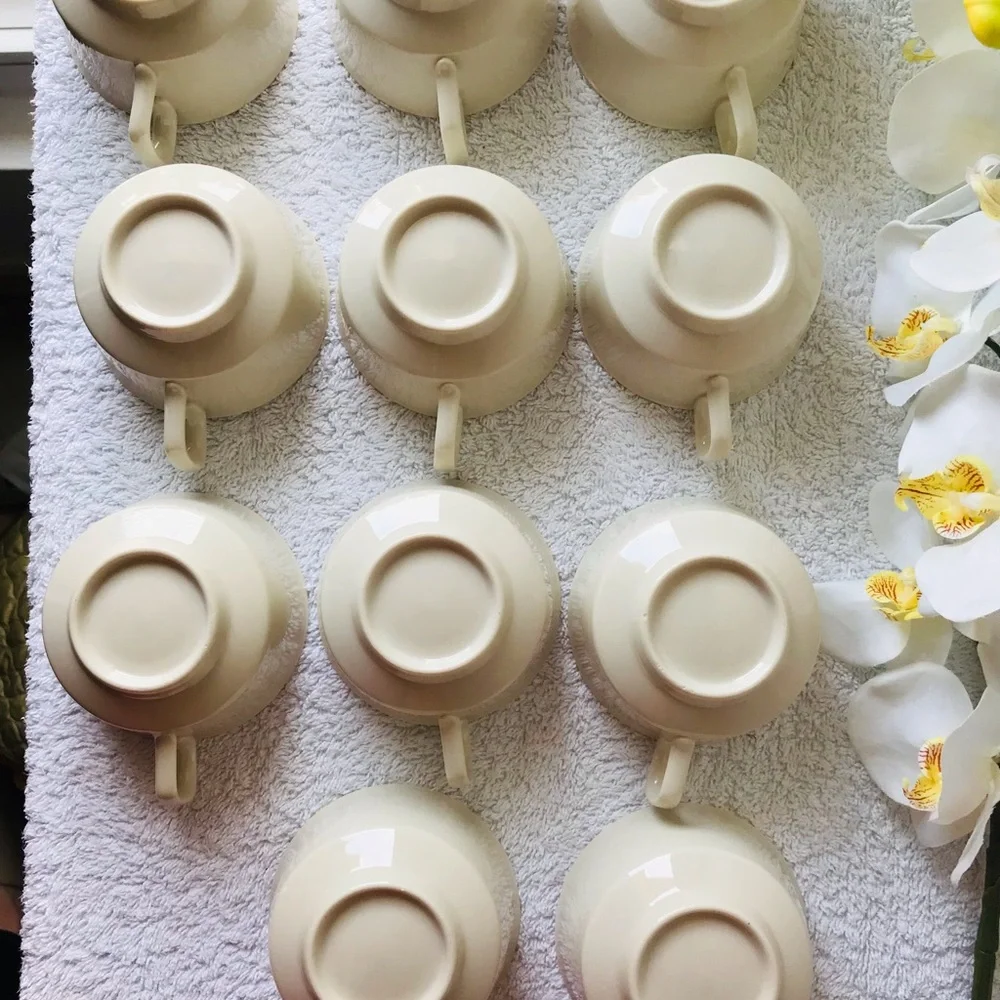 HALSEY FINE CHINA SET OF 11 CUPS 6 Oz